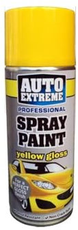 PNJB Multipurpose Yellow Aerosol Spray Paint, Gloss Finish, Fast-Drying Formula, Non-Cracking Composition, Long-Lasting Durability, Ease of Use, Adaptability Ensures Consistent, 400ml (1 Pcs)