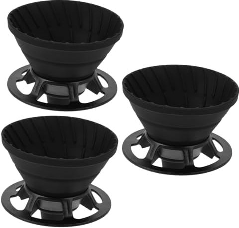 Garneck 3 Piezas Taza de filtro plegable herramienta para hacer café gotero de café plegable Taza de café plegable Taza de café desplegable taza coladora de café de silicona coffee filter