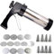 Presse À Pâtisserie en Acier Inoxydable, Presse À Pâte Multifonctionnelle, Pistolet À Biscuits, avec 13 Disques Et 8 Buses, Pistolet À Glaçage, pour Bricolage, Pâtisserie, Gâteaux Et Décoration, Machi