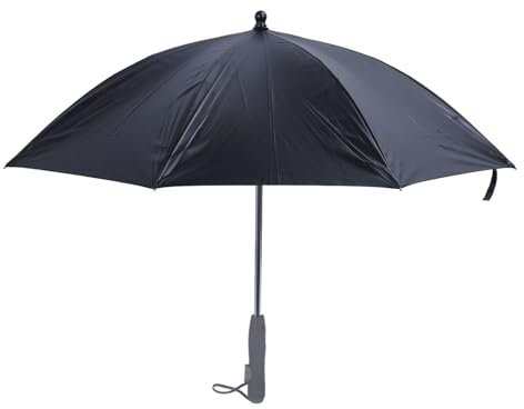 Parapluie de Voyage avec Ventilateur et Brumisateur, UV, Batterie Rechargeable 2600 Mah (Blue)