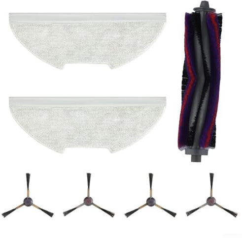 QOXEZY Accessoires pour aspirateur robot Eureka E20 Plus, rouleau principal, brosses latérales et chiffons pour un nettoyage efficace de la maison