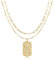 Gold Halskette für Damen, Kette Layered Damen Halskette mit Viereck Anhänger Mehrschichtige Gold Halskette Hypoallergene Personalisierte Kette Gold Modeschmuck für Frauen und Mädchen