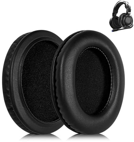 2X Ohrpolster Kompatibel mit Kingston HyperX Cloud 2 Hyperx Cloud II, Gaming Kopfhörer Polster aus Kunstleder für HyperX Cloud 2, Ersatz Ohrpolster mit Premium Memory-Schaum und Proteinleder