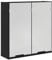 vidaXL Moderner Wandmontierter Spiegelschrank aus schwarzem Eichenholz mit viel Stauraum, robustem Holzwerkstoff, stylischem Design zur Aufbewahrung von Badezimmer-Essentials, Platzsparer für drinnen