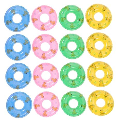 KOMBIUDA 20stücke Miniatur Schwimmringe Für Puppen Bunte Aufblasbare -spielzeuge Für Geeignet Für Pooldekoration Und Kreative Zu Geburtstagen Und Feiertagen