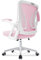 Milacyee Sedia da Ufficio Ergonomica con Supporto Lombare,Regolabile in Altezza,Sedia da Computer con Braccioli Regolabili in Rete Traspirante,Rosa