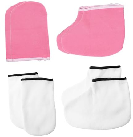 4 Paar Handschuhe und Fußüberzüge für Hand und Fußpflege