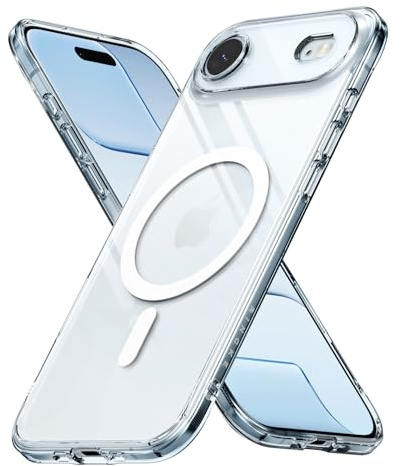 Ringke Fusion for iPhone Air Case [Compatible with MagSafe] [Scratch-Resistant] Slim Transparent Shockproof Bumper Cover with Full Coverage Camera Protection - Magnetic Clear