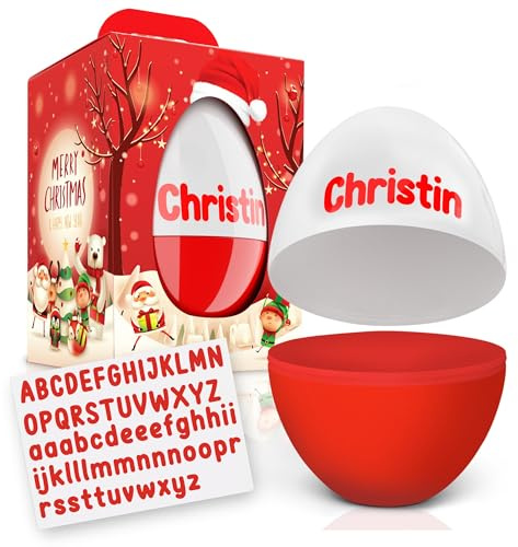 Riesen Schokoladen Geschenk für Weihnachten und Nikolaus inkl. DIY Stickerbogen zum Personalisieren - kreative Geschenkverpackung zum Befüllen mit Schokolade, Spielzeug, personalisierten Geschenken