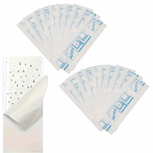 20 Pièges Adhésifs Attrape-Mouches Sans Odeur – Bandes Collantes Anti-Mouches Intérieures pour Fenêtres – Solution Naturelle Contre les Insectes Volants – Idéal Maison, Cuisine, Restaurant, Ferme