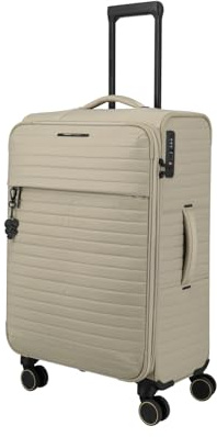 Travelite Weichschalenkoffer Barbara STEPP Größe M, mit TSA-Schloss, Dehnfalte, 4 Doppelrollen, 42 x 68 x 27/31 cm, 3,2 kg, 64–68 L