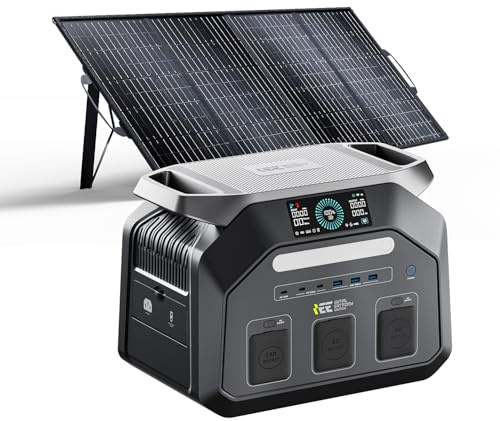 IEE 1800W Centrale Elettrica Portatile con Pannello Solare 200W