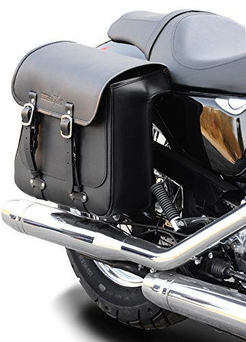 Packtasche Seattle 17 Liter Sportster Modelle (1995-2021), außer XR Modelle rechte Seite mit Stoßdämpfer Aussparung Buffalo Bag.