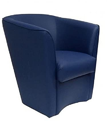 LIBEROSHOPPING.eu - LA TUA CASA IN UN CLIK Schlafzimmer Sessel aus Valentina Öko-Leder mit hoher Qualität gepolstert (Blau)