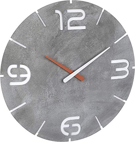 TFA Dostmann 60.3536 Contour Design Funk-Wanduhr (Beton Optik mit Batterie)