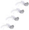 STOBOK Künstliche Vögel mit Clip Schaum Künstliche Feder Silber Vögel Glitzer 14CM Hochzeit Valentinstag Geburtstagsfeier Party Festival Garten Baum Dekoration 4 Stück