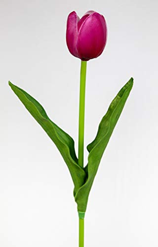 Seidenblumen Roß Künstliche Tulpe PU Real Touch 50cm pink ZF Kunstblumen künstliche Blumen Tulpen
