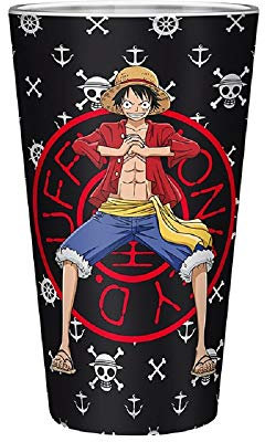 One Piece - Verre Luffy Ruffy – Verre XXL 400 ml – Logo – Coffret cadeau
