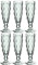 Leonardo Brindisi Sekt-Gläser 6er Set, spülmaschinenfeste Prosecco-Kelche, Champagner-Glas mit Facettenschliff, Kelchgläser grün, 140 ml, 021608