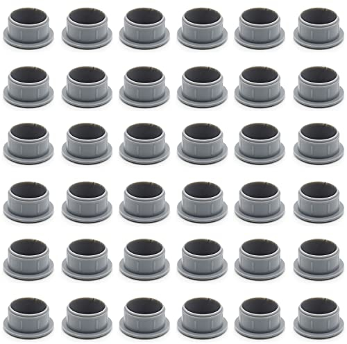 Enkotrade 36 Stück Abdeckstopfen in Grau | 13x10 | Bohrloch Ø 10mm, Rohrabdeckung aus hochwertigem Polyethylen, Kunststoffkappen, Abdeckkappe, Stopfen, Blindstopfen, Verschlusskappe