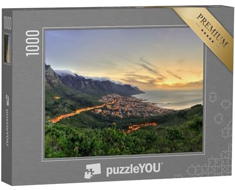 puzzleYOU: Puzzle 1000 Teile „Kapstadt mit Tafelberg, Lions Head und Zwölf Apostel, Südafrika“ – aus der Puzzle-Kollektion Südafrika