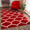 SANAT Madrid Shaggy Teppich - Hochflor Teppiche für Wohnzimmer, Schlafzimmer, Küche - Rot, Größe: 140x200 cm