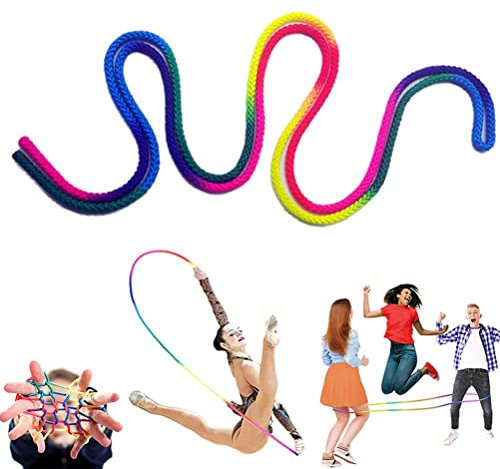 CeFoney Gymnastik-Seil – Regenbogenfarben, rhythmisches Gymnastikseil den offiziellen rhythmischen Turn-Seil-Wettbewerb