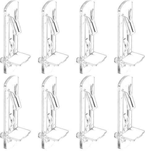 Unlorspy 20 perni di bloccaggio in plastica per mensole armadietti, adatti per foro di diametro 5 mm e ripiano spesso 2 cm, picchetti di supporto autobloccanti per armadi, mobili, librerie,
