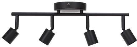 Aigostar LED Deckenleuchte Drehbar, 4 GU10 LED Strahler Deckenstrahler Spot,Deckenlampe für Küche, Wohnzimmer, Schlafzimmer (ohne Leuchtmittel)