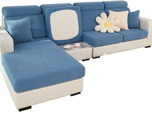 MINGPINHUIUS Sofa Sitzkissenbezug Stretch Sofabezug, Universal Elastisch Sofa Seat Cover, rutschfest Sofa Überzug Schonbezug für Sofakissen L-Förmig Chaiselongue Möbelschutz