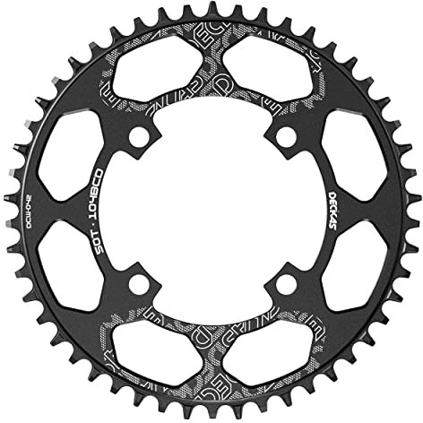 104 mm BCD schmale, breite Zähne, runde Fahrrad-Kettenblatt, 40T, 42T, 44T, 46T, 48T, 50T, 52T, CNC-gefräste Legierung, passend für 8 bis 12 Gänge-Ketten (50T rundes Kettenblatt)