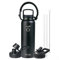 Stainless Steel Water Bottle 1.2L, Trebo Insulated Water Bottle Double with Paracord Handle Sports Bottle Wide Mouth Keep Cold 48 Hours Insulated Water Bottle with 3 Lids, Black