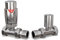 UK Radiators Vanne de radiateur thermostatique chromée et vanne de verrouillage droite – Finition chromée polie – Design élégant et moderne 1,27 cm x 15 mm