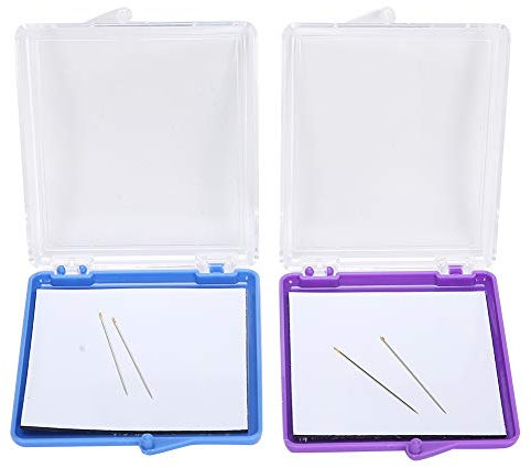 2 Pezzi Scatola Per Aghi Magnetici in Plastica Portaspilli Magnetico Puntaspilli Per Cucire Quadrato Cucito Cucito Perno Scatola di Immagazzinaggio Per Progetti di Cucito Fai da Te