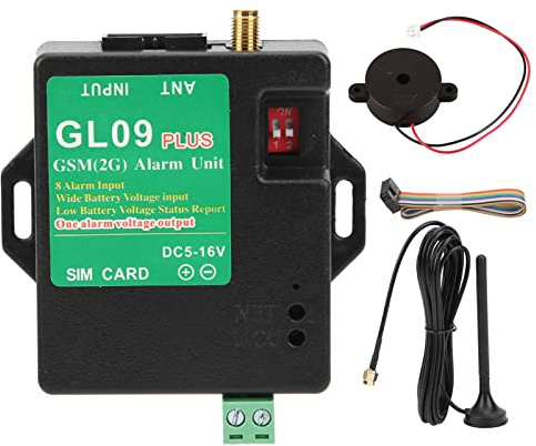 Pilipane GL09PLUS 8-Kanal-GSM-Alarm,Fernüberwachung Und SMS-Anrufalarm Für Heimsicherheitslager, Sicherheitsalarmsystem, 8-Wege-GSM-Alarm
