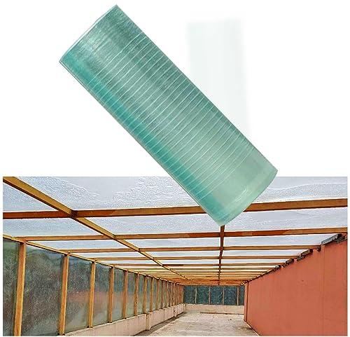 Placas de Policarbonato Laminas de Techo Hoja de Plástico Transparente,Tablero de Fibra de Vidrio 1 Mm,Impermeable/Aislamiento Cubierta de Invernadero para Toldo,Cold Frame Revestimiento,W×L-1.5x20m