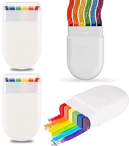 Bessy shop Regenbogen Schminkstift,4 Stück Rainbow Schminke Gesichtsfarbe Rainbow Schminke Regenbogen Flagge Schminke Gesicht Körpermalfarben Ideal für Feiern Kostümparaden (6 Farben)