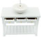 Weduspaty Puppen Hausmöbel 1:12 Puppenhaus Holz Washin Becken Runde Dollhouse Bad Waschbecken mit Waschbecken Miniatur Badezimmer Tisch Waschbecken Modell für Puppenhaus weiße Weihnachtsdekorationen