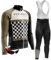 VOXCAUTQ Abbigliamento Completo Ciclismo Uomo Tuta Bici da Corsa Invernale Maglia MTB Manica Lunga + Salopette Imbottiti+Polarizzati Occhiali Da Ciclismo... (XXL,TypA-3)