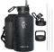 Coolflask Insulated 2L Water Jug, Half Gallon with Straw & 3 Lids, Large Stainless Steel Vacuum Bottle for Gym, Sports and Travel, Starry Black