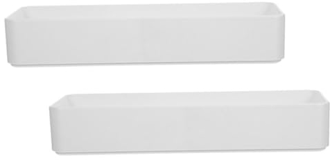DECHOUS 2 Pièces Boîte de Rangement tiroirs tiroir à Couverts Range-Couverts divisé Organisateur de Cuisine Vaisselle Plateau Boite à Gants argenterie Porte-Couverts PP Blanche