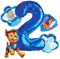 Biuebinc Luftballons Geburtstag Paw Dog Luftballon 2-5 Geburtstag Luftballons Blau Happy Birthday Deko Zahlen 2-5 Ballon Paw Dog Kindergeburtstag Deko Partydeko Junge