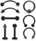 8 Stück 16G 10MM Hufeisen Septum Nase Ring Set, Nasenpiercing Chirurgenstahl, Schwarz, Edelstahl, Geeignet für Männer und Frauen