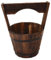 Happyyami Secchio In Legno Pozzo Dei Desideri Secchio Con Manico Secchiello Per Whisky In Legno Fioriere Sospese Stile Vintage Vasi Fiori Rustici Contenitore Per Piante Giardino