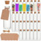 30 Pcs 30ml Mini Glass Bottles with Cork Stoppers, DIY Decoration Tiny Glass Jars, Mini Vials Cork, Message Wishing Bottle with Label Tags and String for Arts Crafts, Decoration, Party Favors.