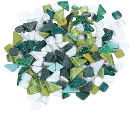 IWOWHERO 500g Beautiful DIY Stone Crystal Heat Resistant Mosaic Craft Tiles Crystal Safe Material Unique Glitter Appearance