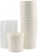 CHUENKUK 60 Stück 12 OZ suppenbecher, 350ml suppenbecher mit deckel, Bio Pappbecher für Eisbecher Pappe, Dessert, Fingerfood, Vorspeisen, Snacks, 96 x 82 x 68 mm, Weiß
