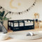 Hommdiy Kinderbett, Kinder Bettgestell mit Schubladen, Hausbett für Kleinkinder ab 4 Jahren, Einzelbett Kinder Jugendbett Holzbett Stil A,70 x 140 cm，Schwarz