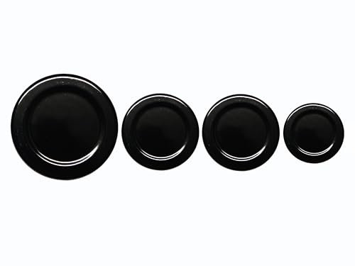 Franza - Kit 4 piattelli coperture bruciatori Made in Italy per Electrolux Rex Aeg Zanussi 4055093597 smaltati neri incavati per cucina piano cottura - KIT44010/OR - Prodotto originale