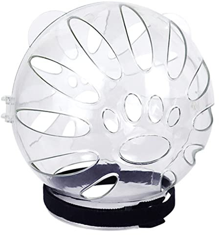 BESPORTBLE Adjustable Cat Grooming Helmet Scratch Prevention Bubble Muzzle for Cats
